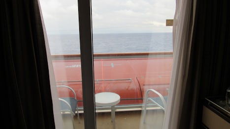 view from the obstructed balcony, deck 8