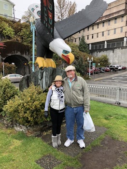 This photo was taken in Ketchikan - it was rainy and chilly but we had a ve
