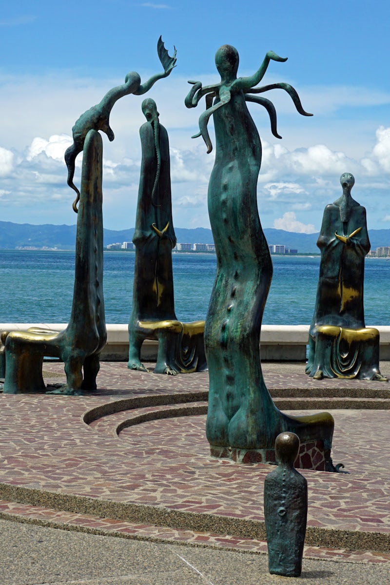Sculptures along the Malecon in Puerto Vallarta