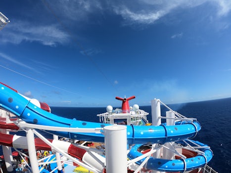 View from the top of the slide tower on the Horizon