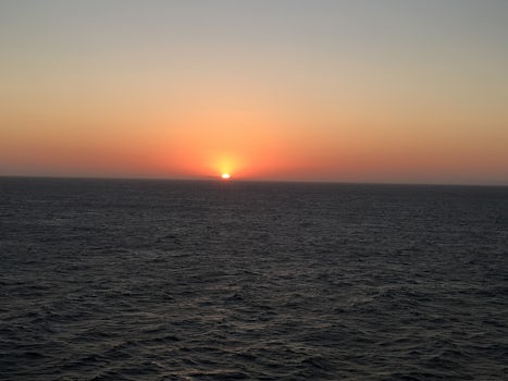 Sunset in Great Barrier Reef passage