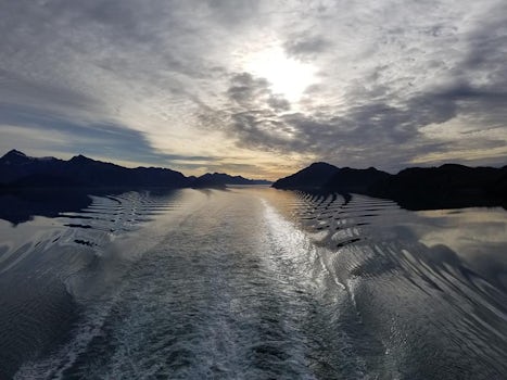 Alaska in the rearview as we sail toward Seattle.