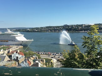 View of ship from Chateau Frontenac, Quebec City.