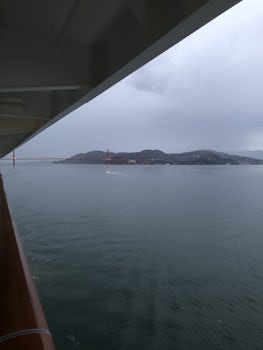from our cabin, looking back towards the Golden Gate bridge