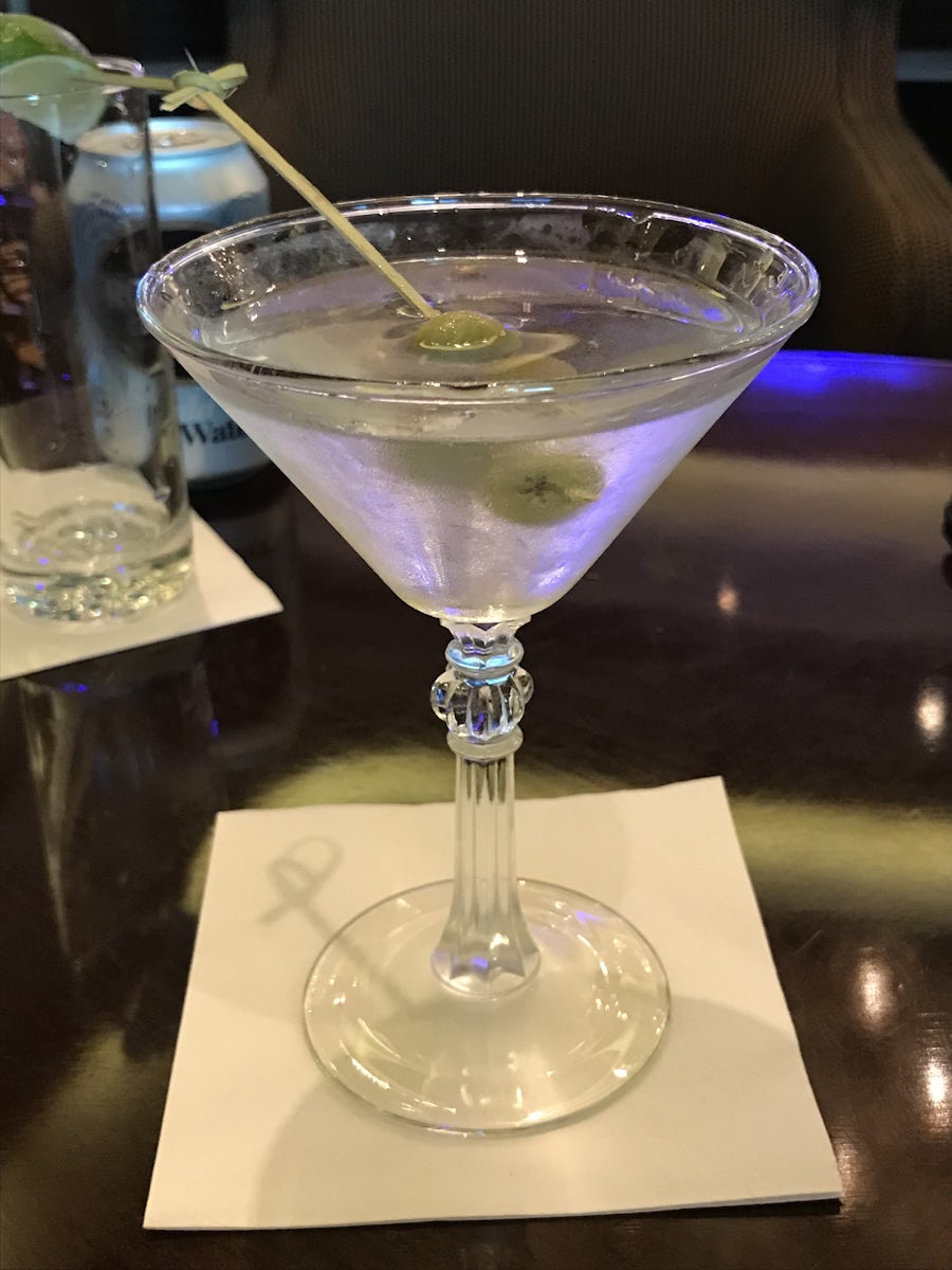 Enjoying Crooners Bar martini