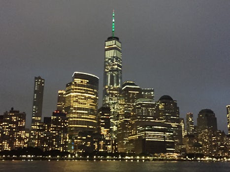 Manhattan at night, from the Circle Line Harbour Lights Cruise, which we bo