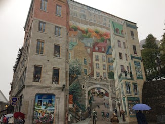 This is a mural in Quebec Cityt