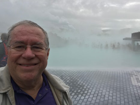 This is a selfie I took at the famous Blue Lagoon Thermal Pool.  Exceptiona