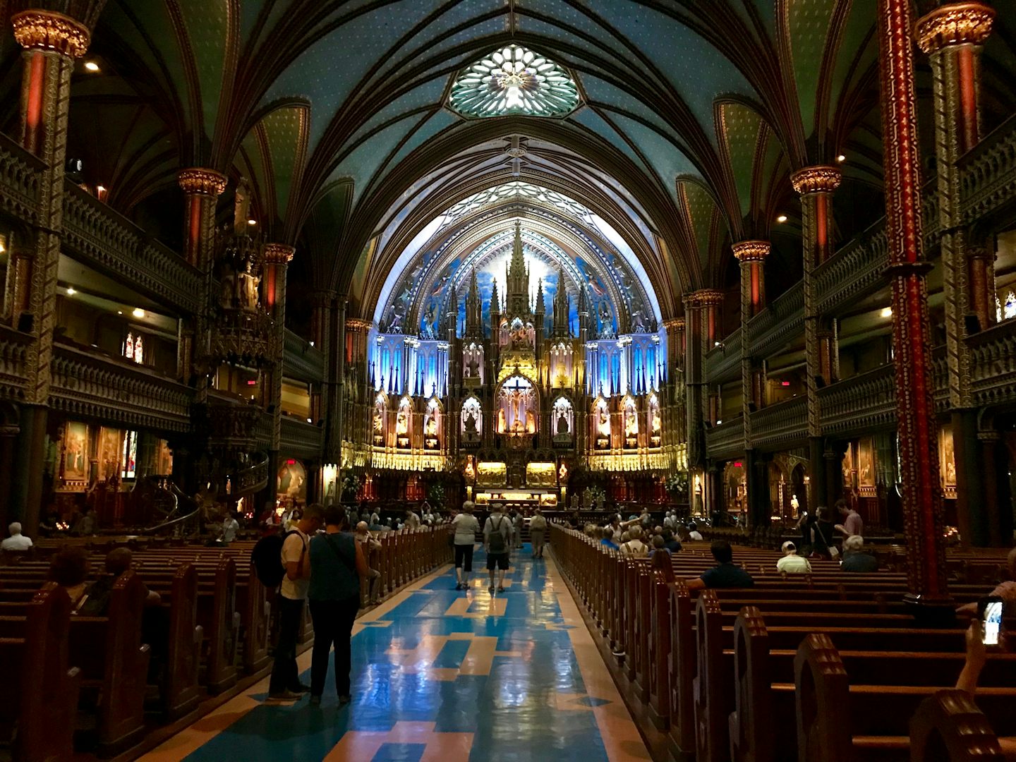 This is the world famous Notre Dame Basilica in Montreal.  Here we attended