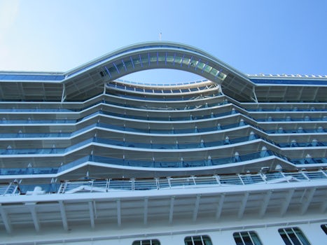 View of the SeaWalk on the Regal Princess, as seen from one of the tenders.