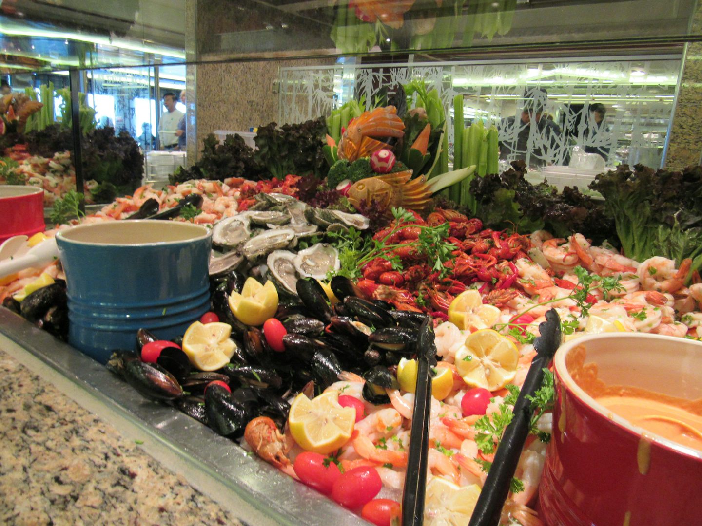 Seafood and Shellfish Buffet in Horizon Court, Regal Princess, on the last