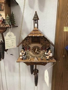 Cuckoo clock from the Black Forest of Germany. Made by hand.