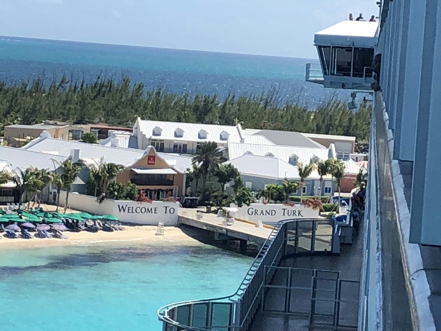 The wharf view in Grand Turk