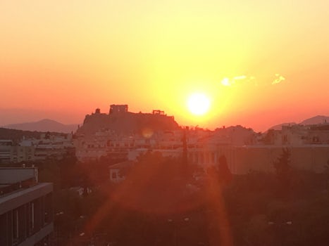 Sunset over the Acropolis, Athens Greece