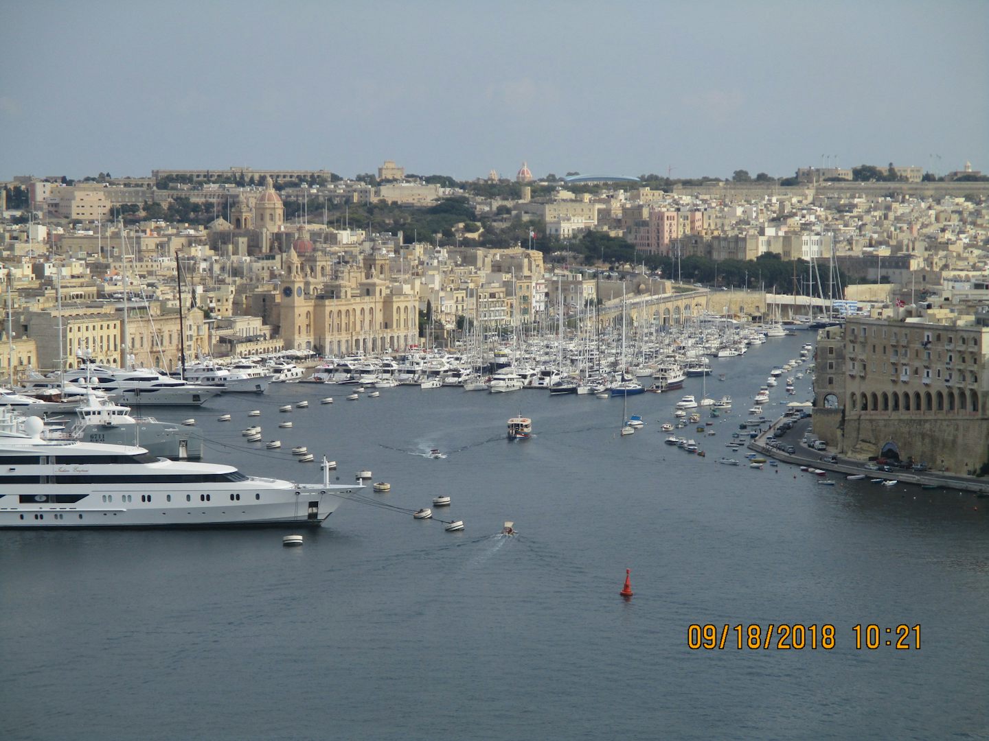 Taken from the aft terrace of Raffles  overlooking the Malta yacht basin