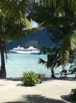The ship from private beach