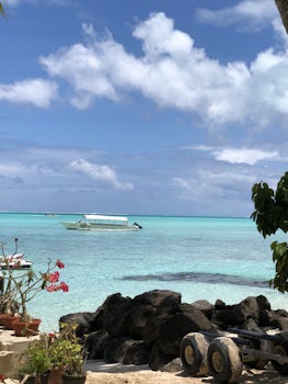 View from a beach in Bora Bora