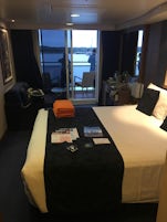 The is our stateroom, the balcony was lovely for sitting out with a good bo