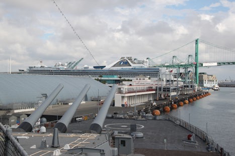View of Grand Princess from the USS Iowa