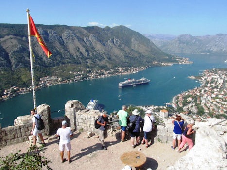 From the castle in Kotor, 1,200 metres and 1,350 steps up.