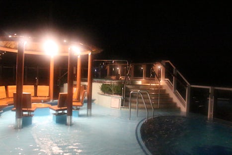 Havana pool at night.