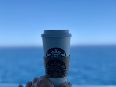 Starbucks onboard the Bliss is very good!