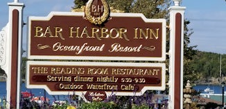Sign to the old Bar HArbor inn