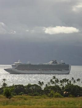 Ship looks nice in light and clouds as taken from the Maui shore tour.