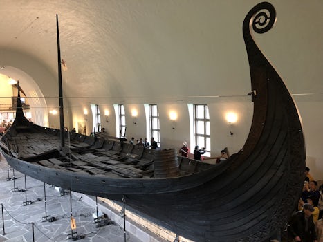 Stop in Oslo Norway.  Here at the Viking Ship Museum with the famous Oseber