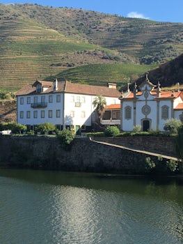 Beautiful houses along the river