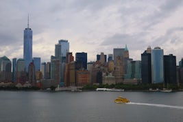 Sailing past Manhattan.