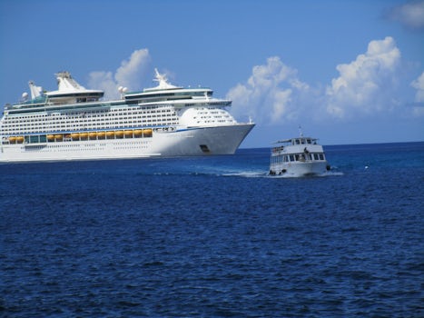 This is the tender bring people into Grand Cayman