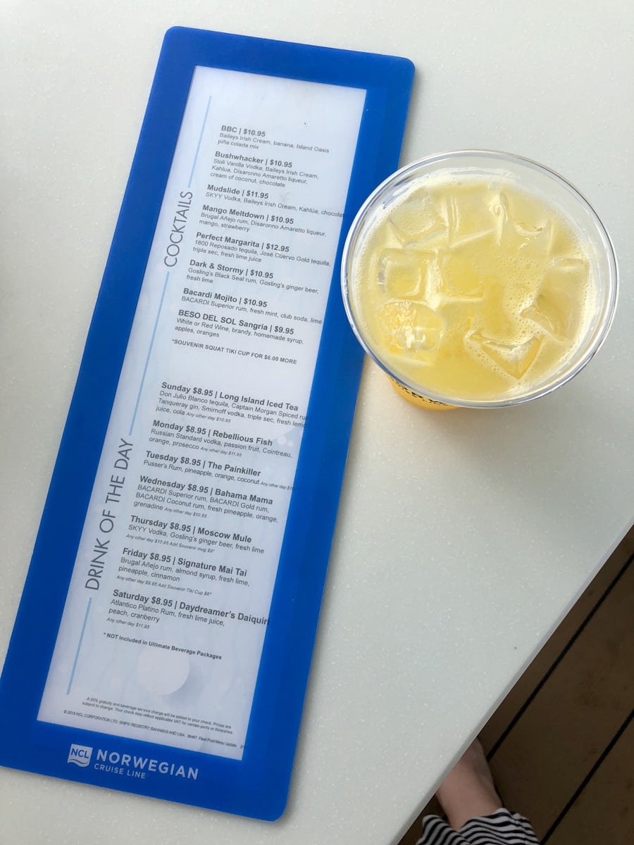 Cocktail of the Day Menu