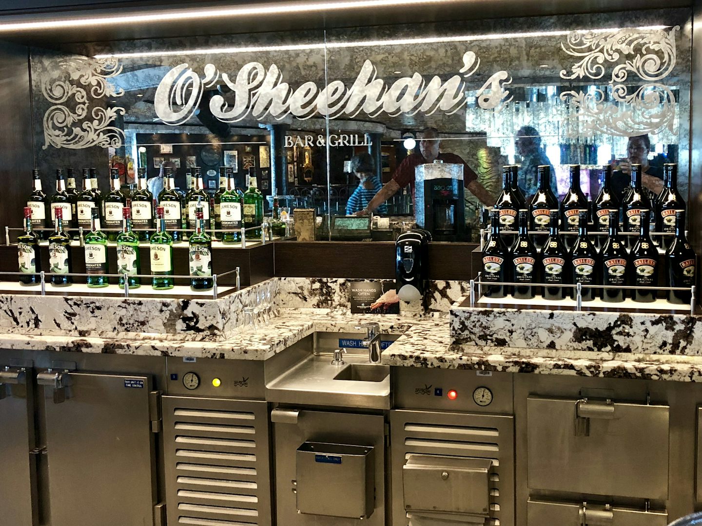 O'Sheehan's fake liquor display