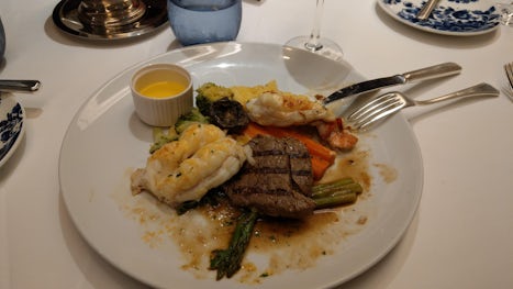 Steak and lobster night was divine!