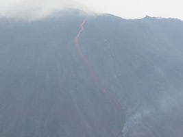 Lava flowing from Pacaya volcano, Guatemala