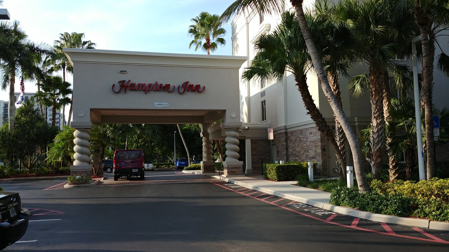 This is the Hampton Inn in Plantation, FL where we spent the night before t