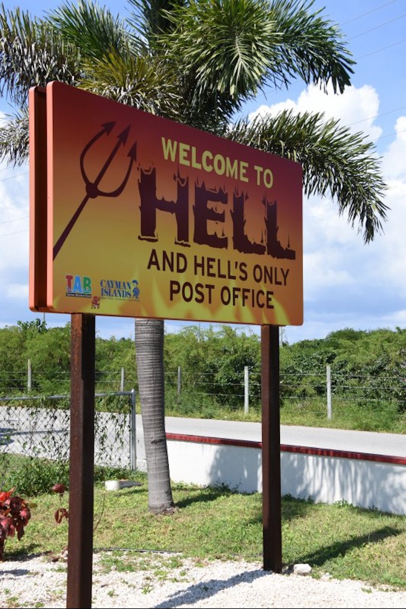 While at Grand Cayman, one can visit Hell!