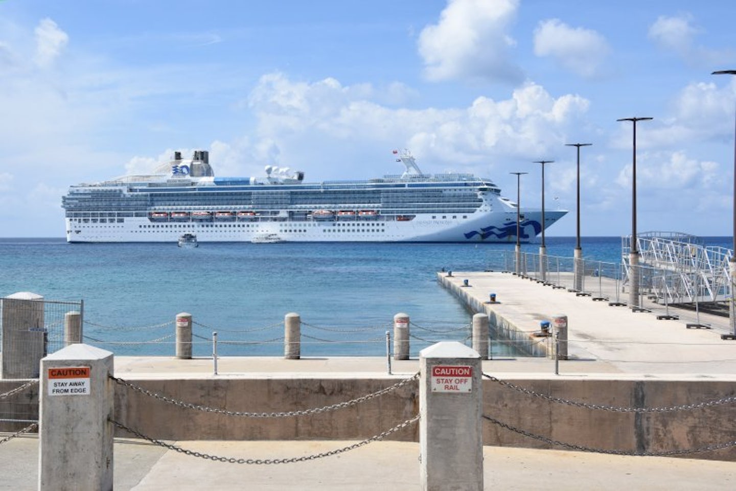 Our ship, the Island Princess, in the harbor at Grand Cayman.
