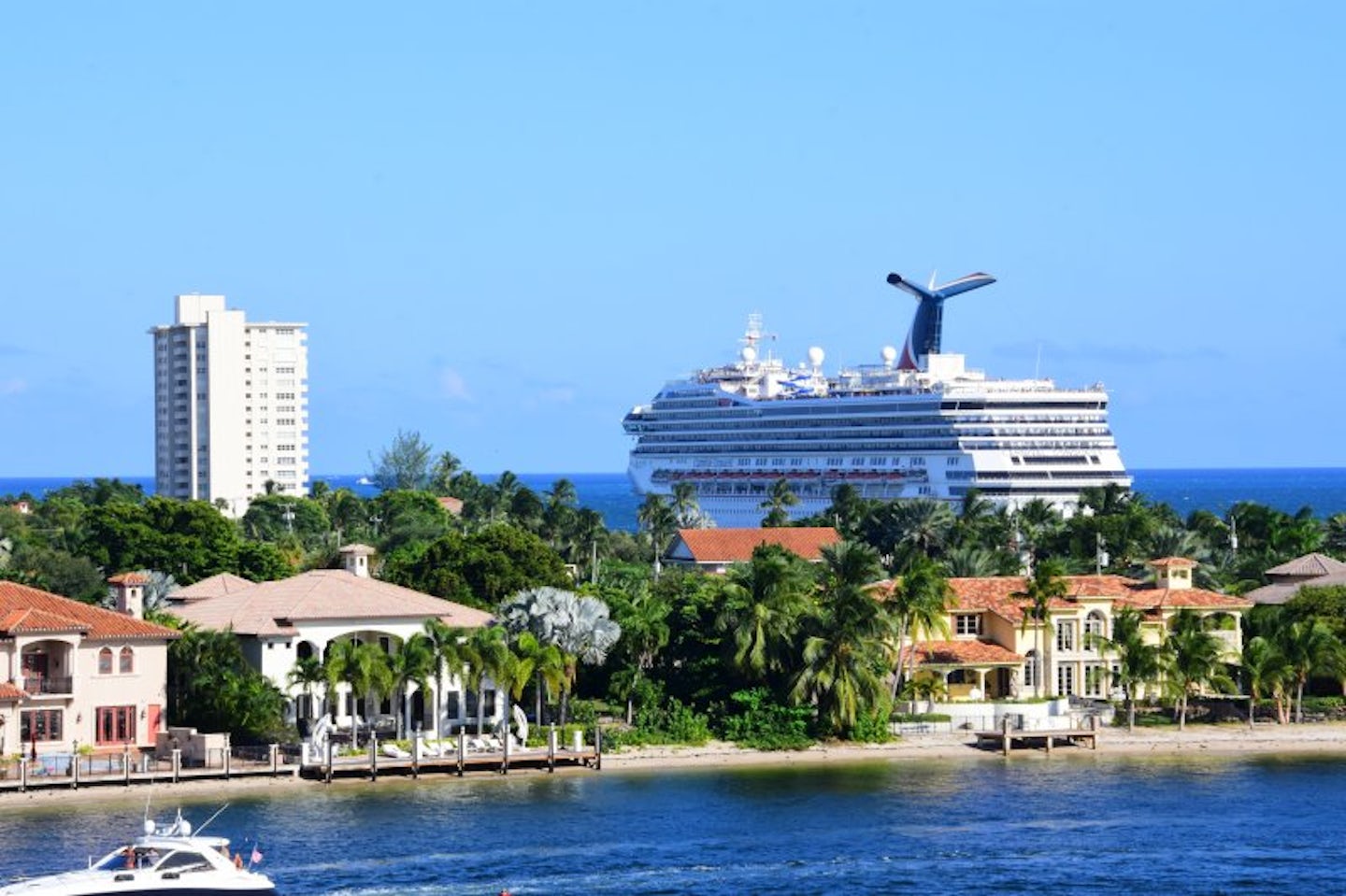 We're next in line as this cruise ship departs Ft. Lauderdale on Embark