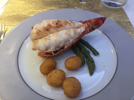 Lobster is served only once during your cruise in the Yacht Club restaurant