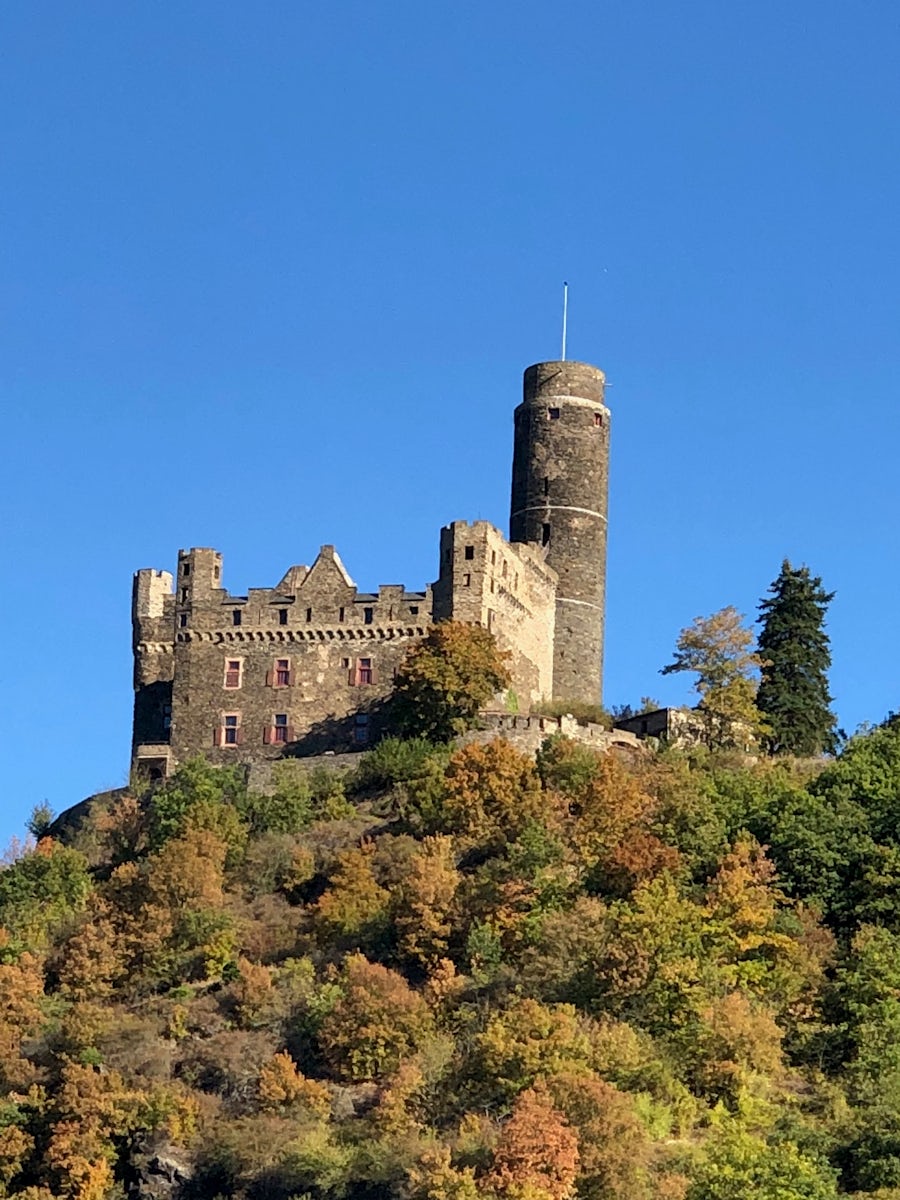 A castle on the middle Rhine sailing.