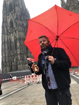 Our guide Frank at the Cathedral of Cologne.