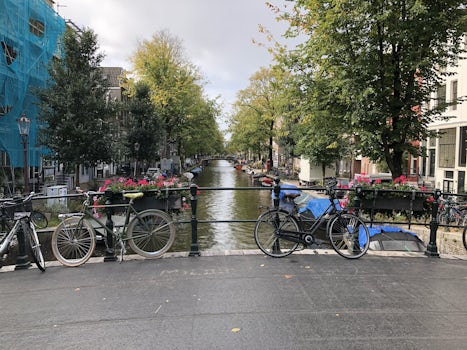 One of many beautiful canals in Amsterdam.