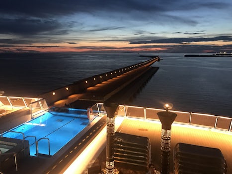 Infinite Pool of aft deck - somewhere on the Italian coast!