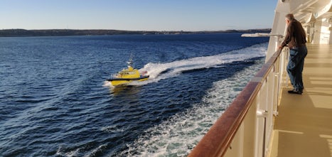 Pilot boat approaching off Halifax, Canada