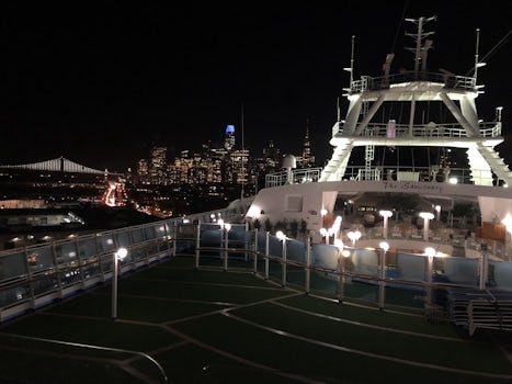 Lido at night in San Francisco from the aft Sun Deck