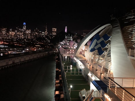 San Francisco skyline from the aft Sport Deck