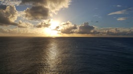 Sunset off the coast of Grand Turk, taken from the ship.