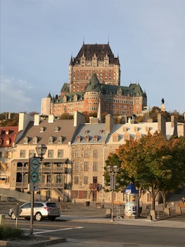 The Hotel Frontenac in Québec as seen from the deck of Summit.
